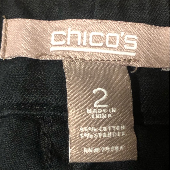 Chico's 2 Womens Black Pants - Picture 4 of 7